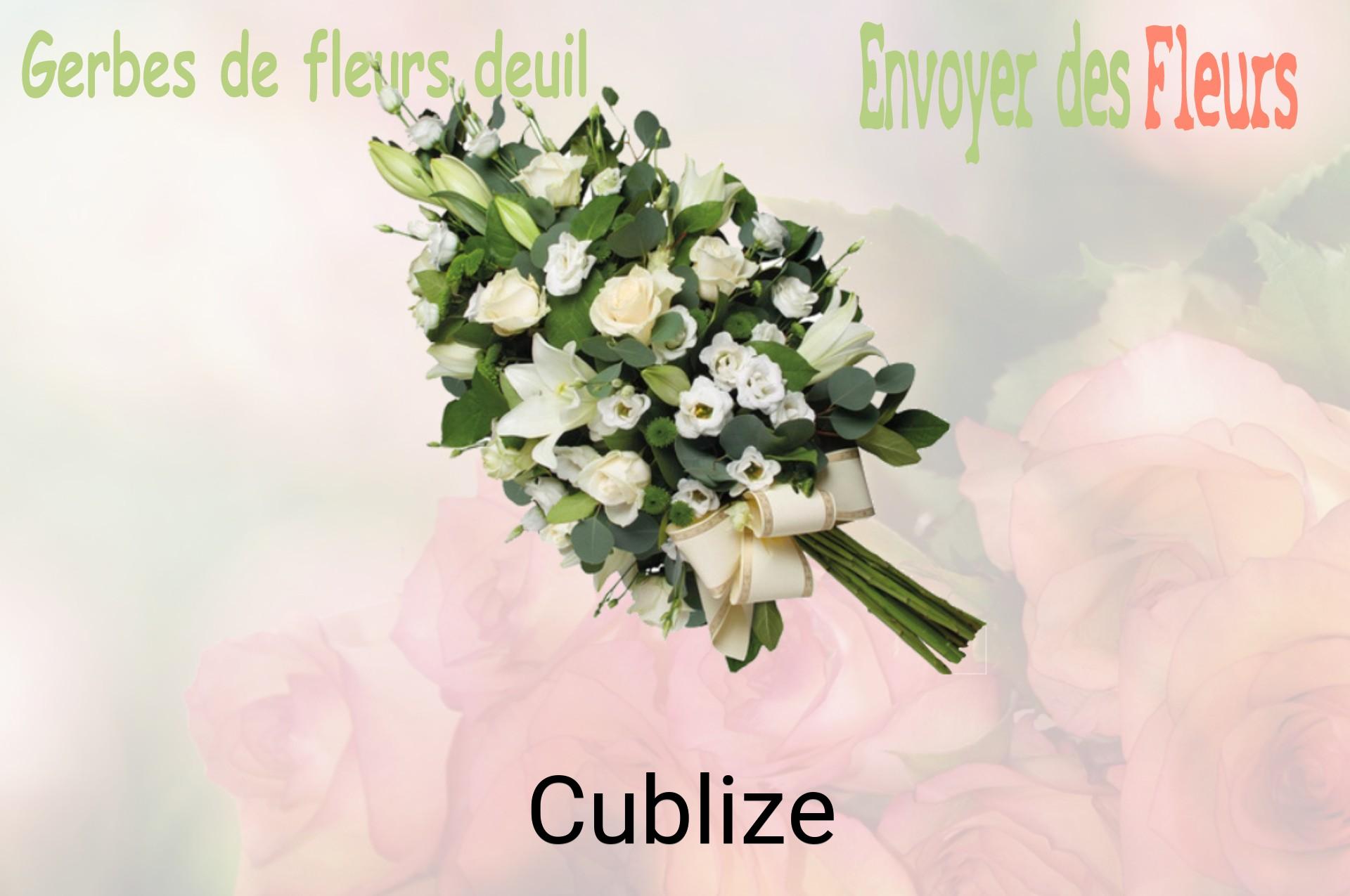 Gerbe de fleurs de deuil livrée à Cublize
